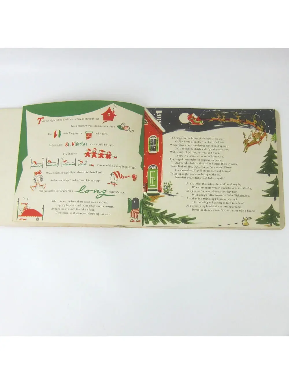 Vintage Christmas on Stage Pop Up Book Charlot Byi Children's Spiral Bound 1950